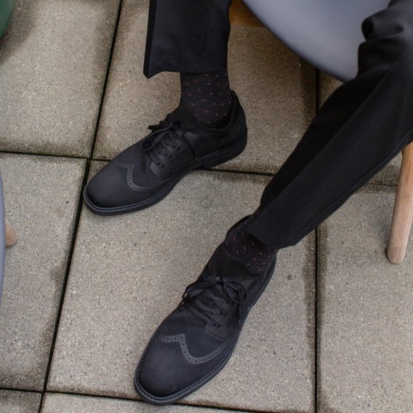 Third Mind Men's Size 10.5 Black The Fred Wing Tip Lace Up Slip On Shoe‎ - Picture 13 of 14